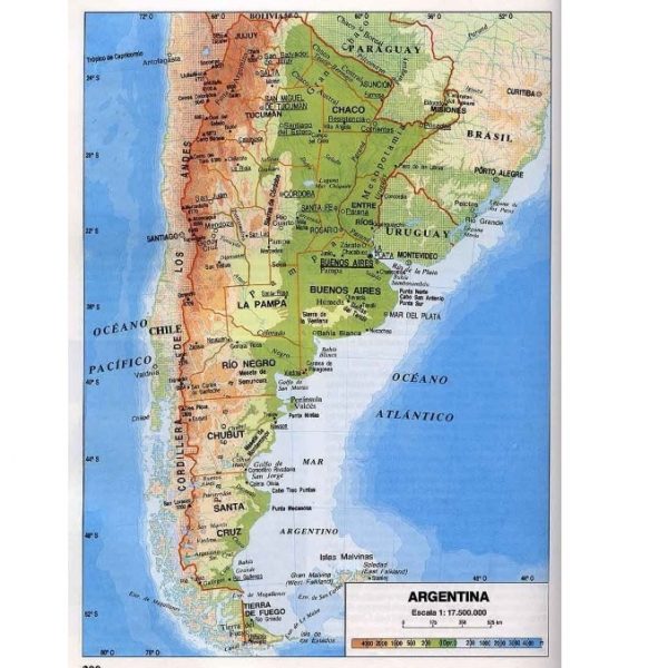 MAPA ARGENTINA FIS/POL N°3 X40